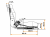 Fotel forklift czarny PVC SKX857788 rysunek bok wymiary